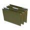 Universal 1/3-Cut Tabs Letter Size Deluxe Reinforced Recycled Hanging File Folders - Standard Green (25/Box)